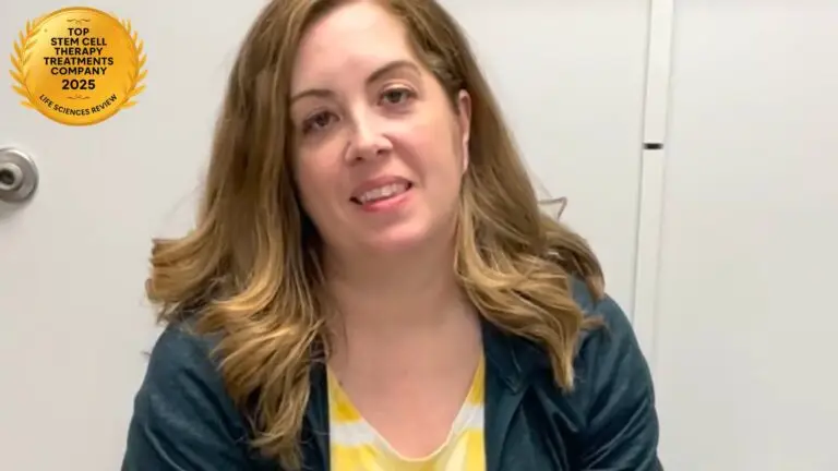 Happy rheumatoid arthritis patient after getting her stem cell treatment at Innovations stem cell center in dallas.